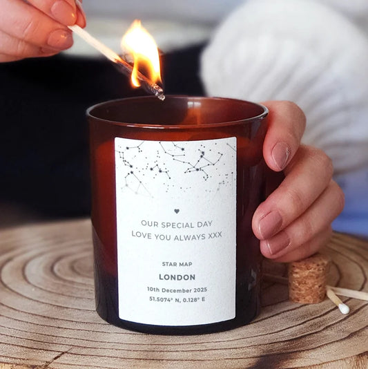 Your Map on a Scented Candle