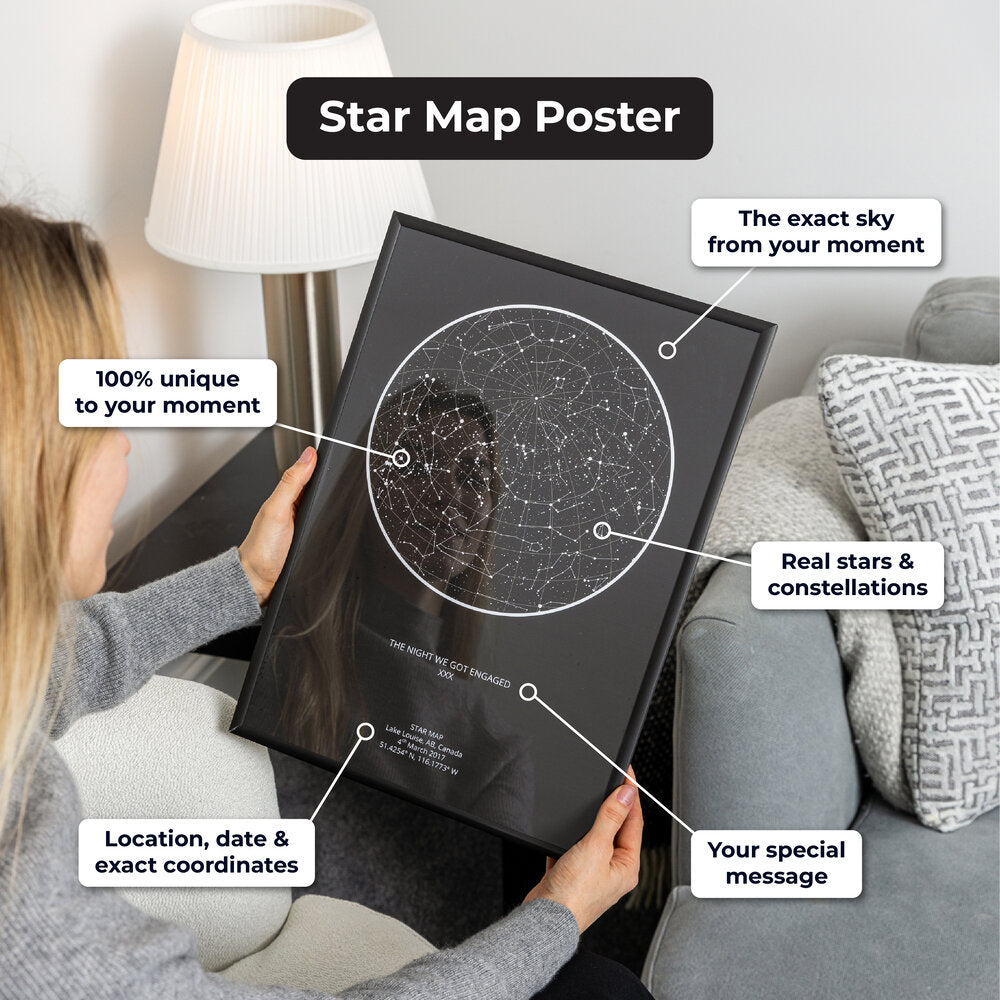 Personalised star map product photo 1